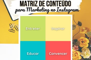 Matriz de conteúdo para marketing digital no instagram